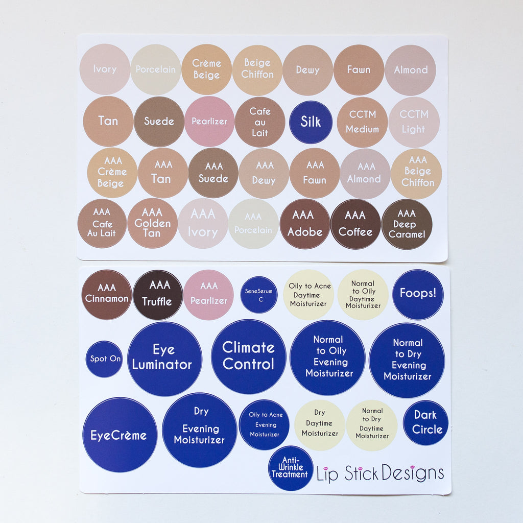  Skin Care  stickers  Colors Lip Stick Designs