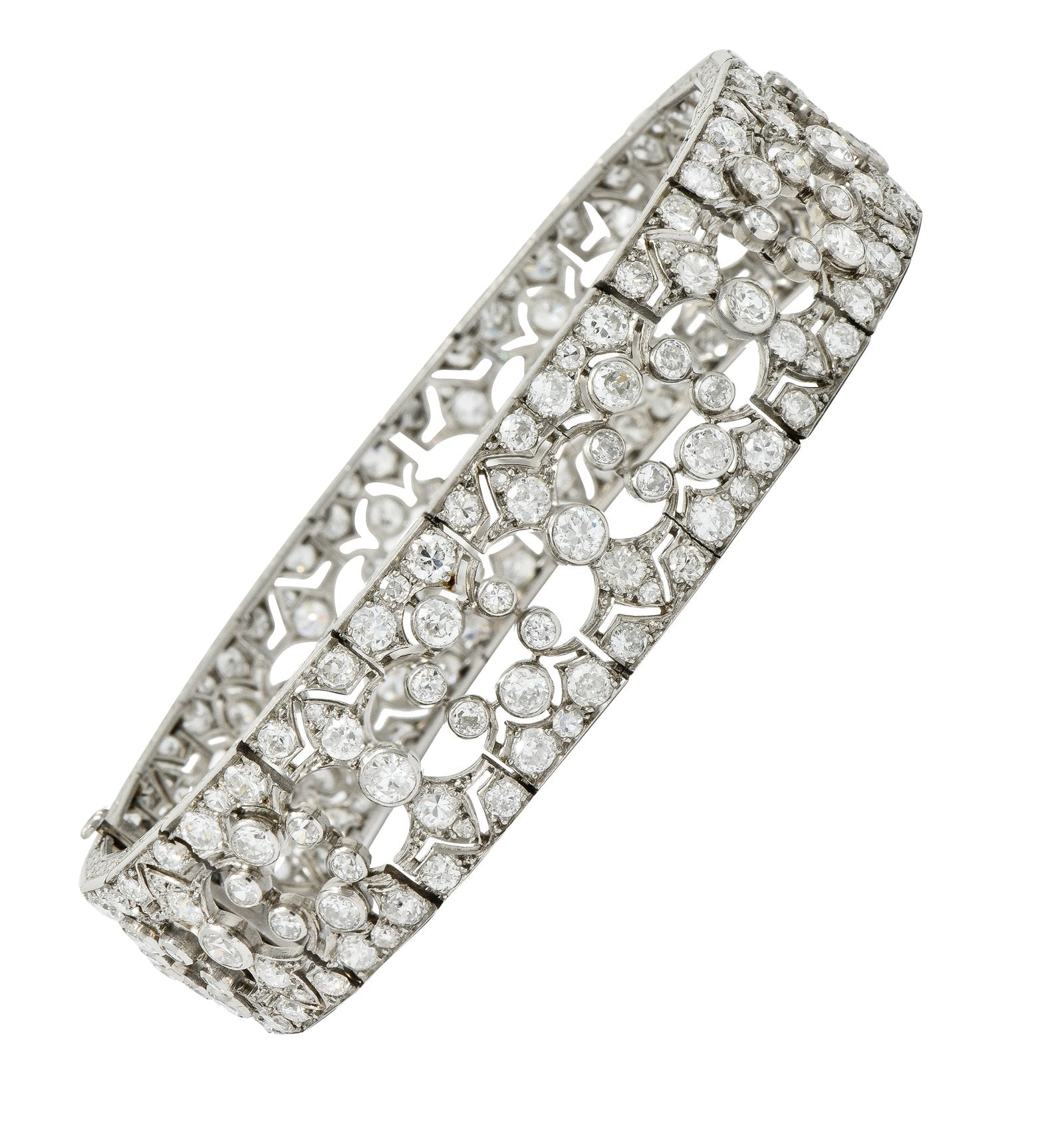 French Diamond Bracelet Statement Jewelry Philadelphia Estate Jewelry