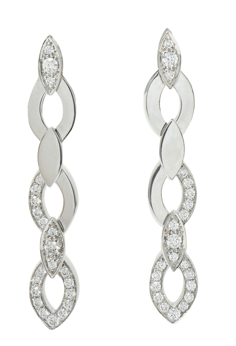 cartier diamond drop earrings