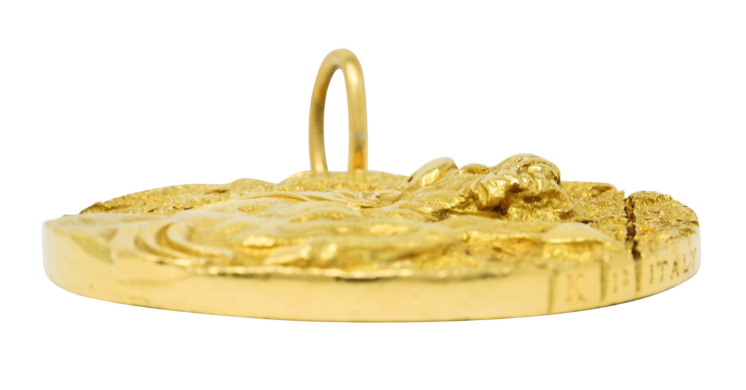 Tiffany & Co. Substantial Vintage 18 Karat Gold Taurus Zodiac Medallion Pendant