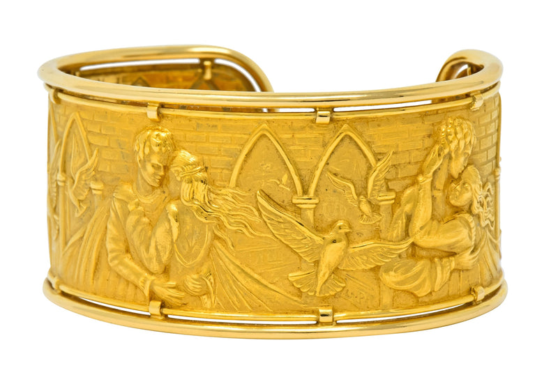 Carrera Y Carrera 18 Karat Gold Romeo & Juliet Cuff Bracelet | Wilson's  Estate Jewelry