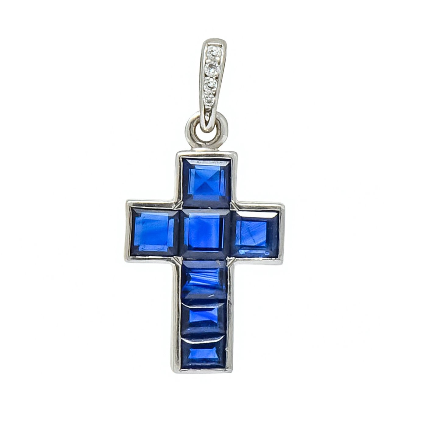 Faith Pave Diamond Cross Pendant Necklace – John Atencio