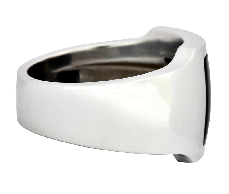 cartier mens ring white gold