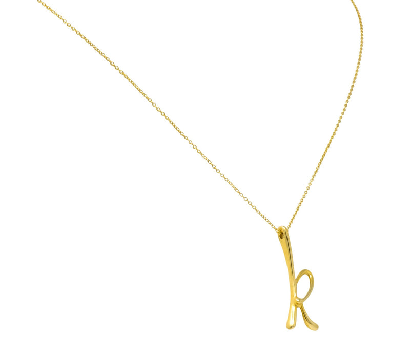 tiffany letter k necklace