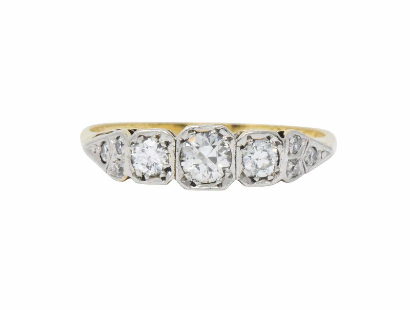 Saunders Late Victorian 0 40 Ctw Diamond And Platinum Topped 18 Karat Gold Ring Wilson S Estate Jewelry