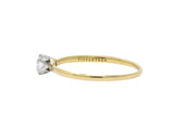 Tiffany & Co. 0.25 Carat Diamond 18 Karat Yellow Gold Platinum Engagement Ring Wilson's Estate Jewelry