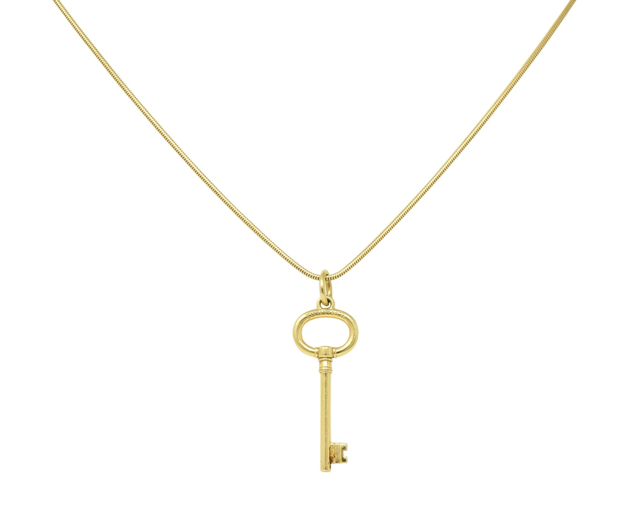 Estate Jewelry Tiffany & Co. Yellow Gold Key Pendant - Estate Jewelry