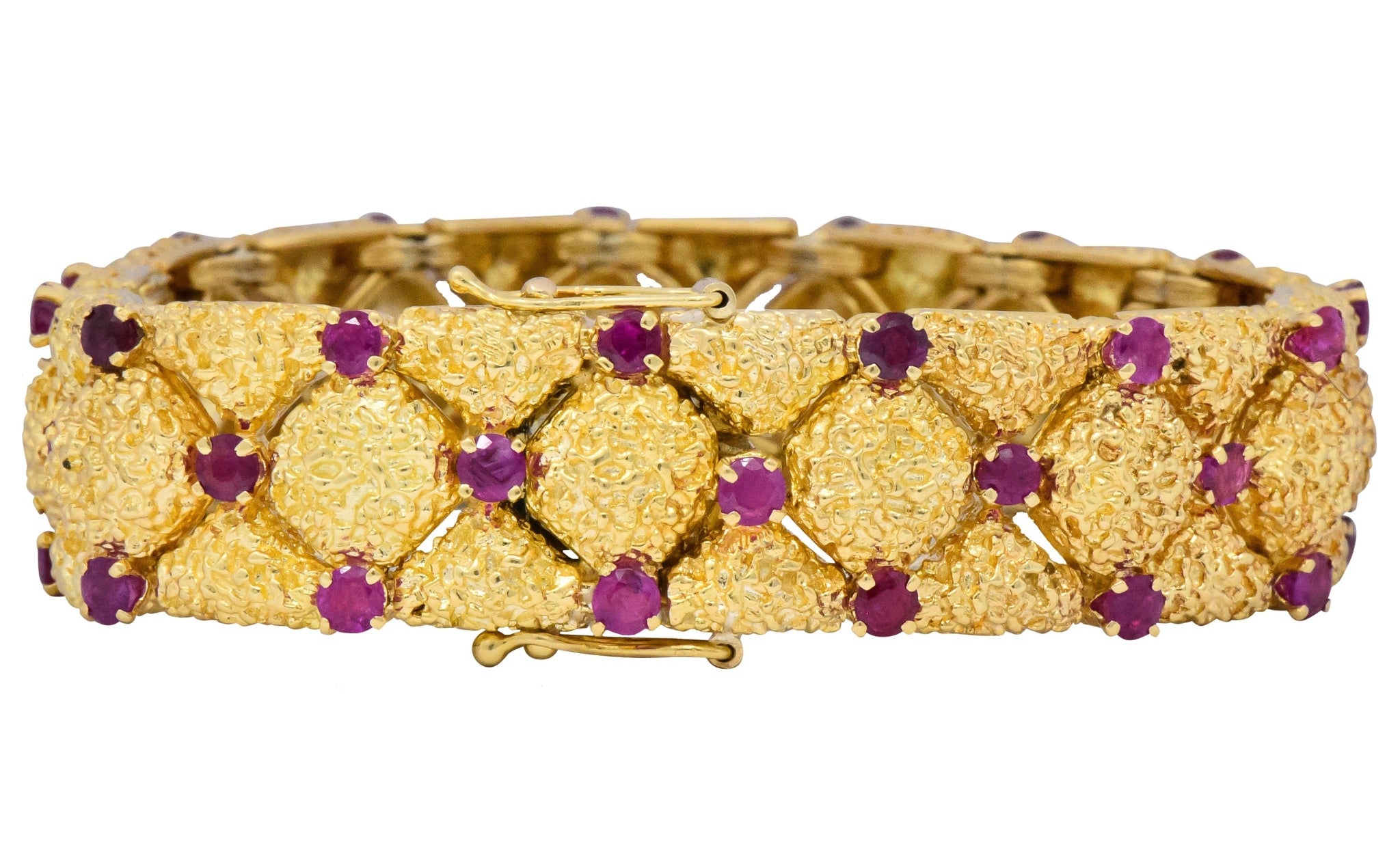 Two-Strand 18 Karat Yellow Gold Bracelet with a Dice Charm | Deeluxeshop
