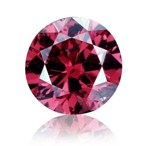 Fancy Red Colored Diamond Faceted Gemstone Vintage Jewelry
