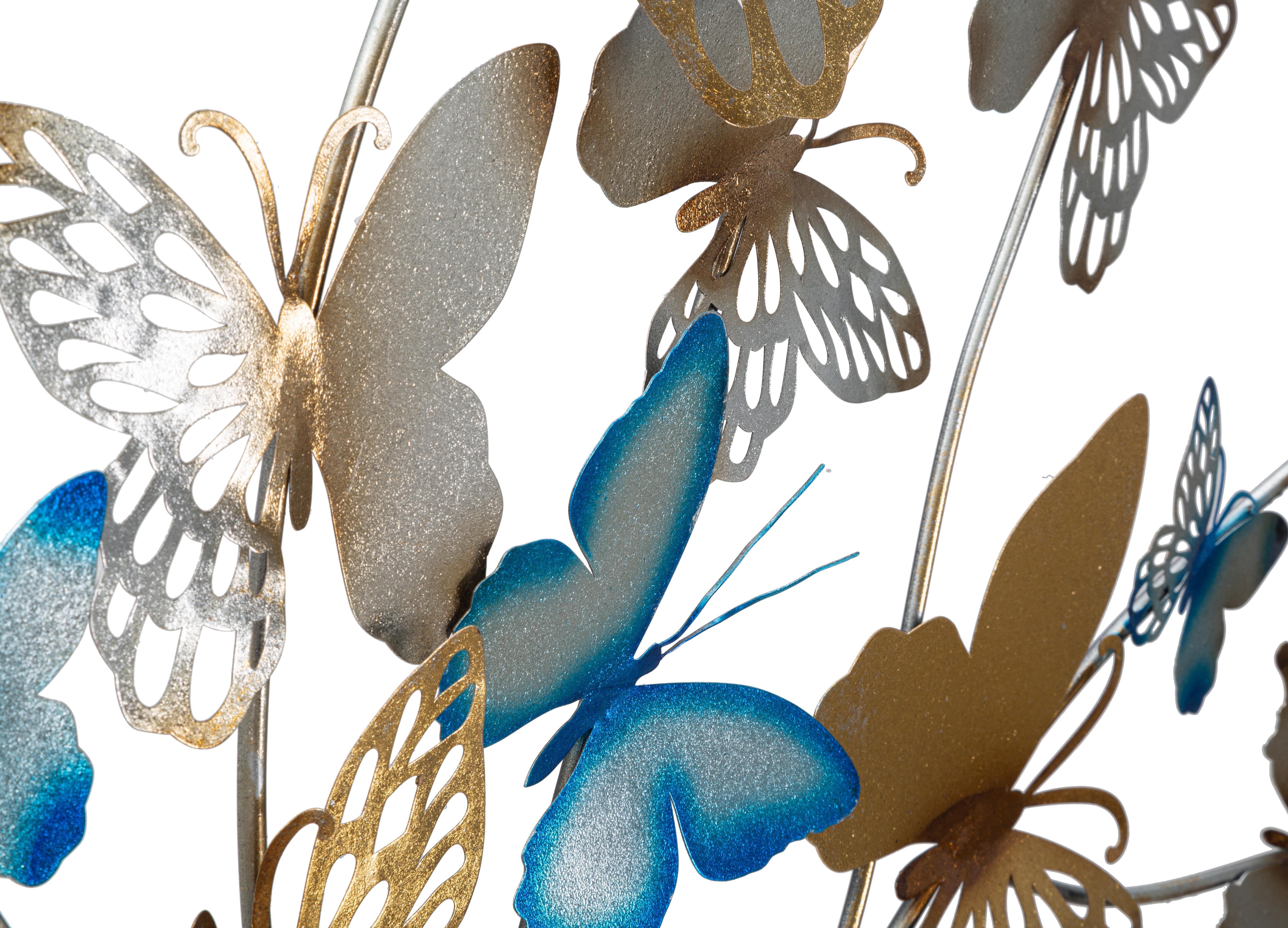 Mauro ferretti butterflies ii arany vas fali dekoráció