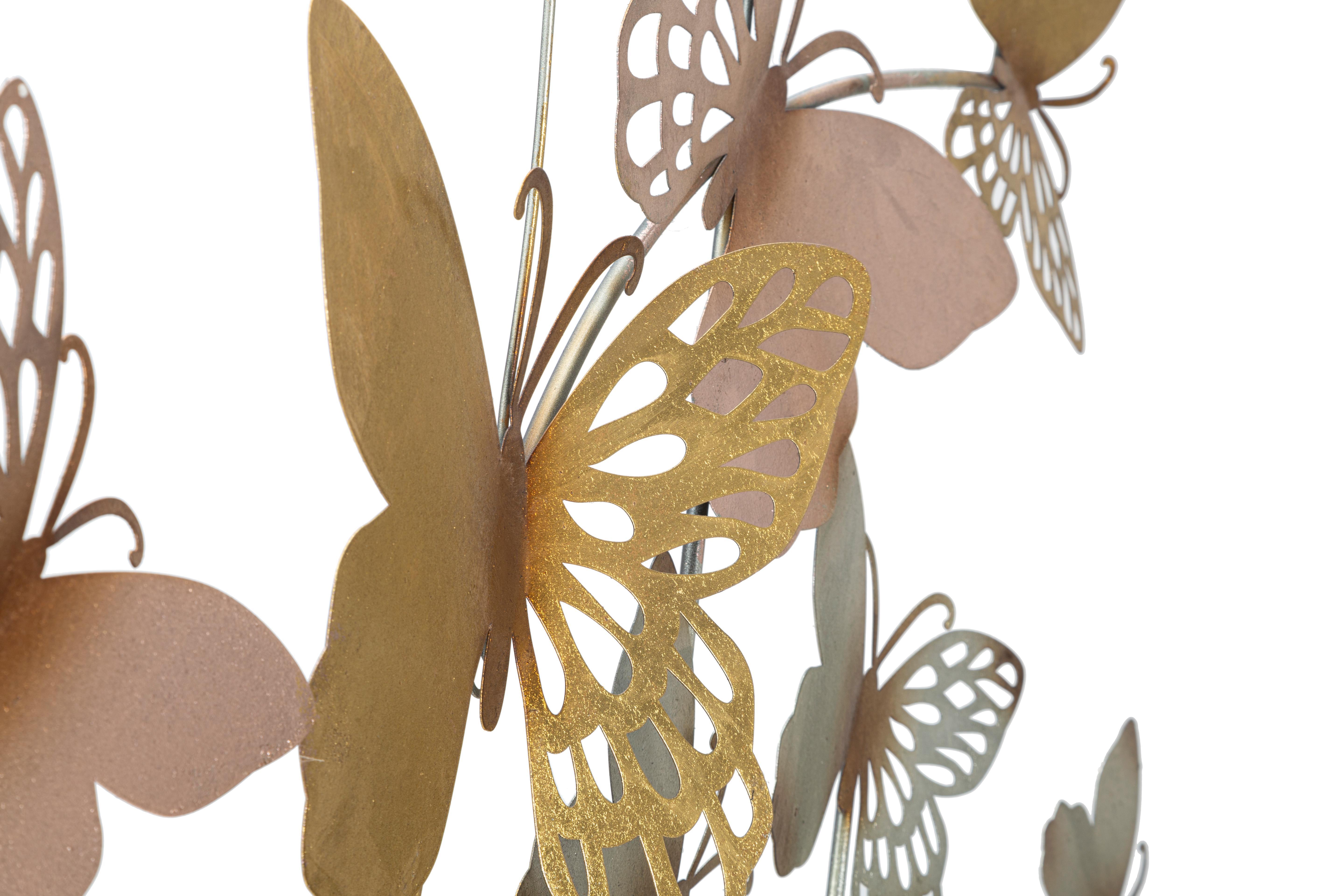 Mauro ferretti butterflies iii arany vas fali dekoráció