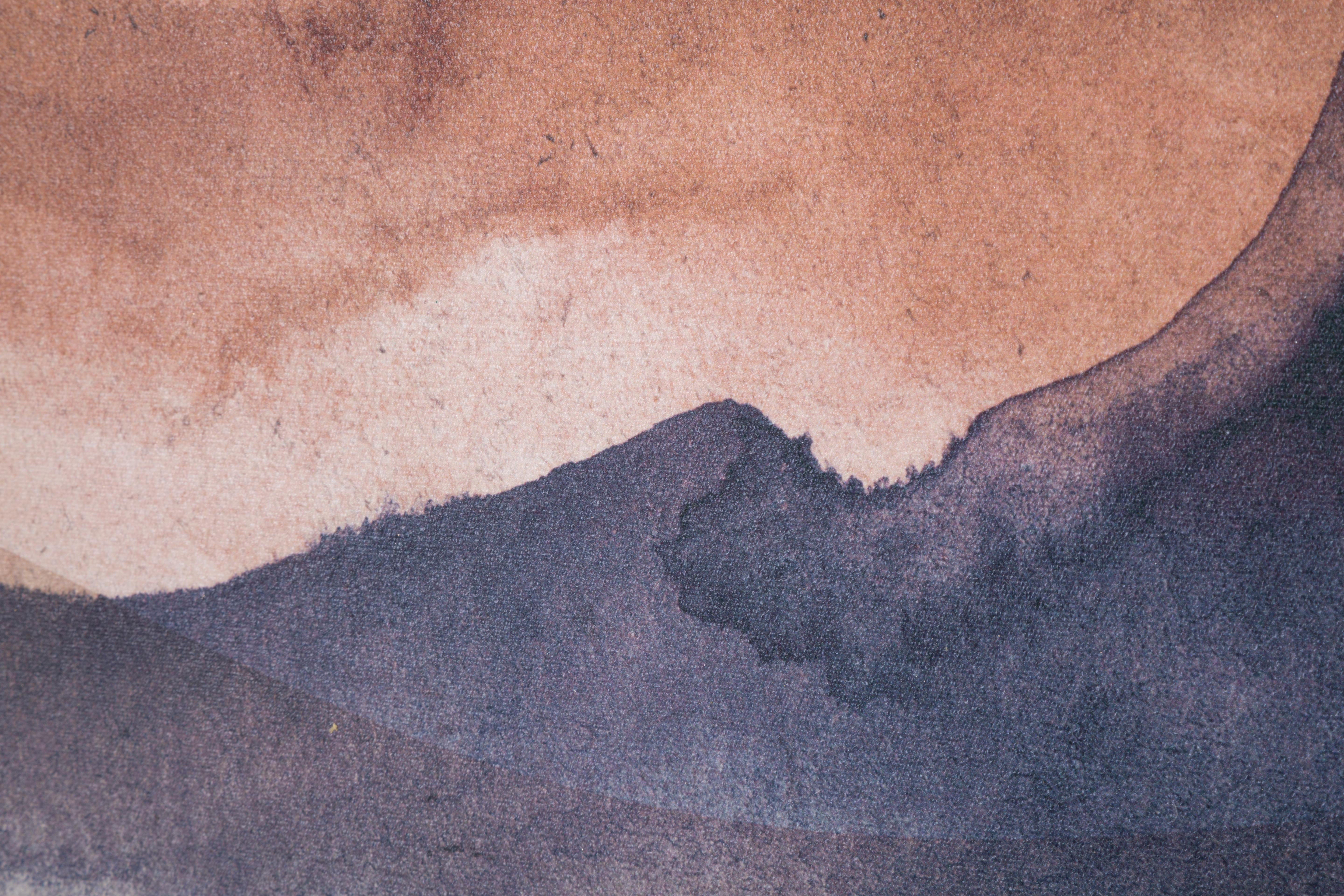 Mauro ferretti brown mountain barna vászon nyomtatott kép