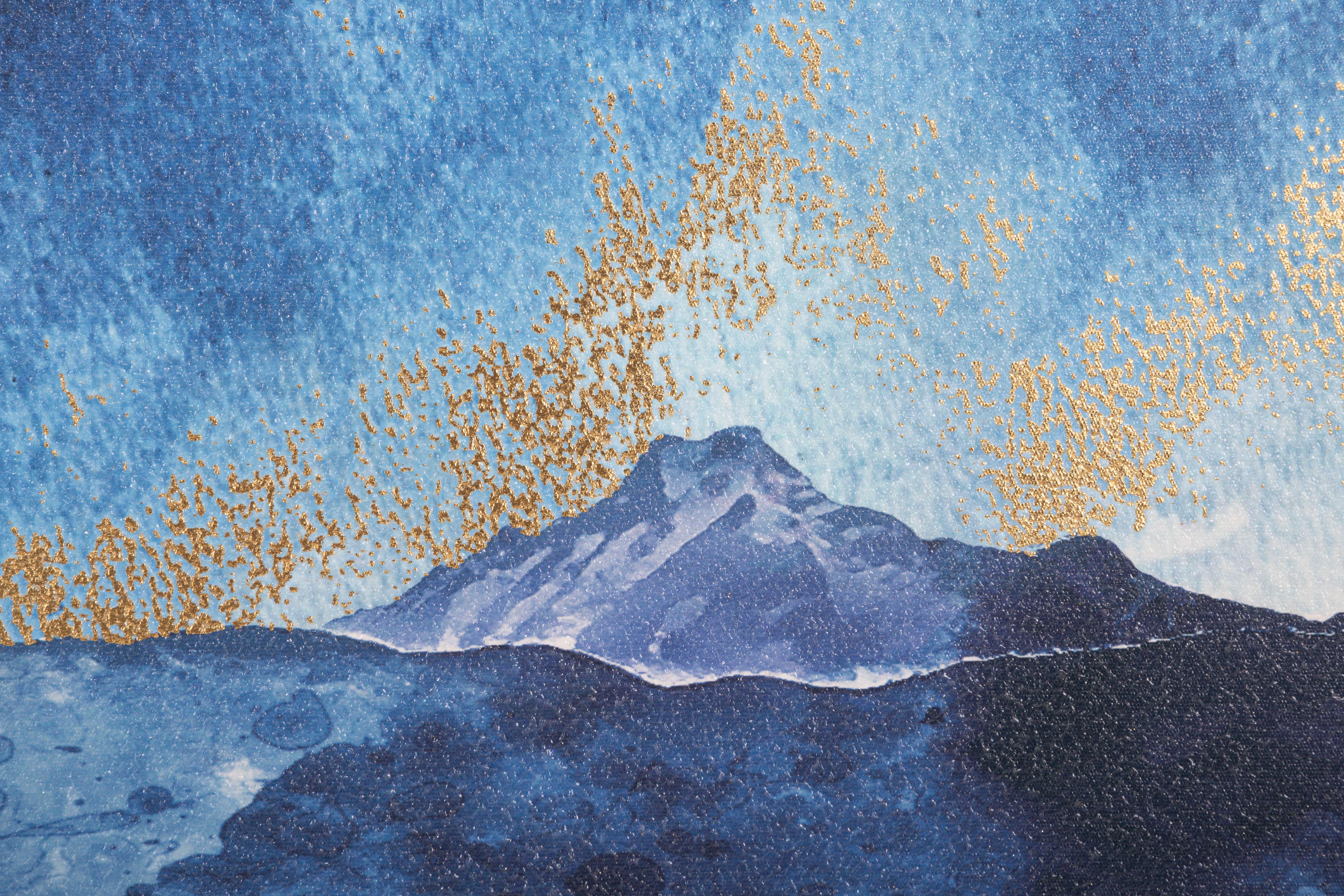 Mauro ferretti mountain a kék vászon nyomtatott kép