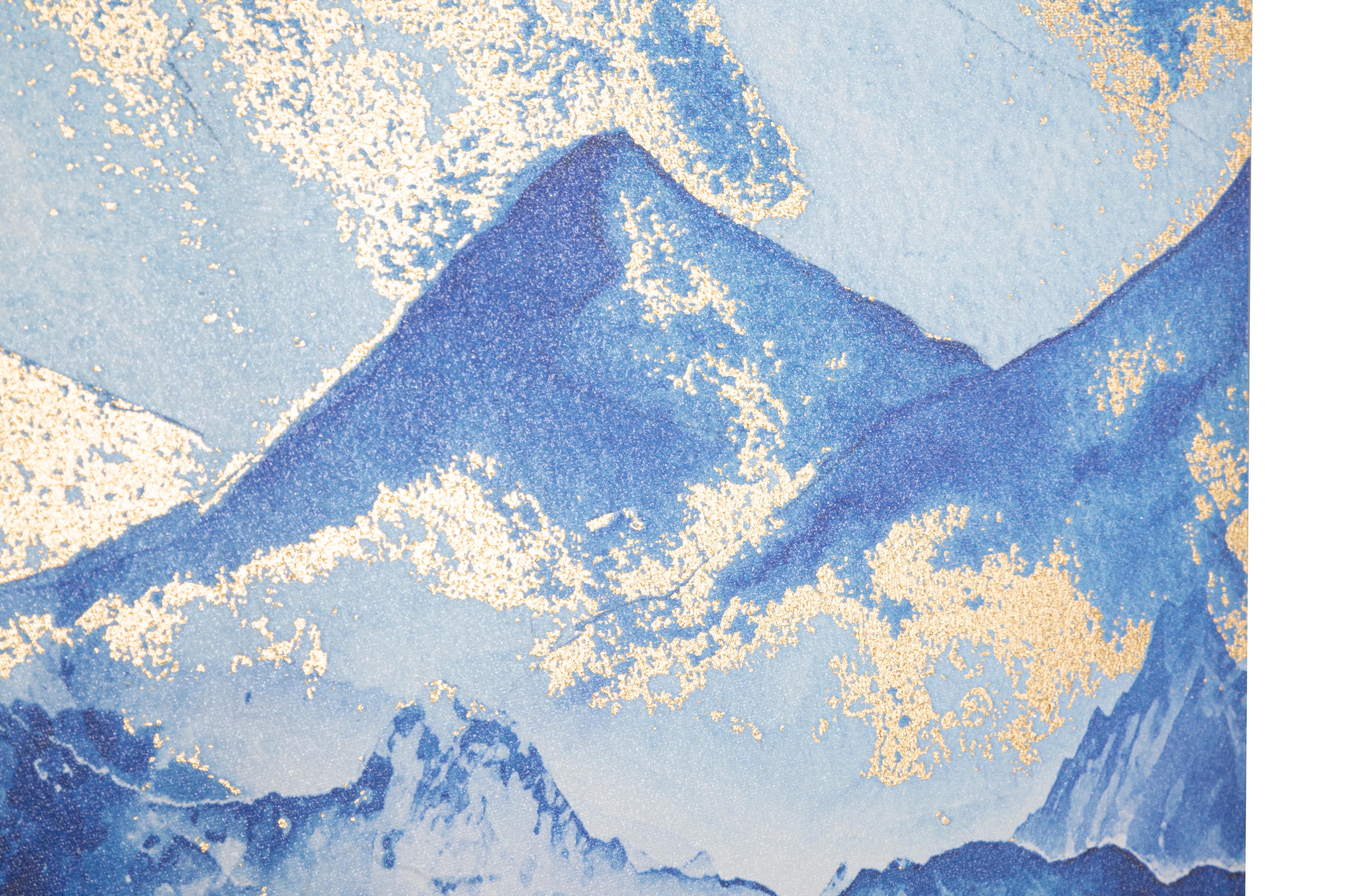 Mauro ferretti mountain b kék vászon nyomtatott kép