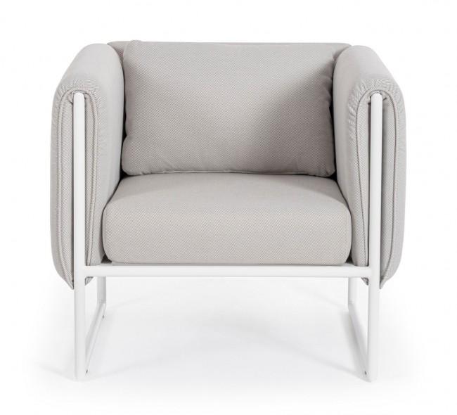 Bizzotto homemotion pixel szürke és fehér fotel