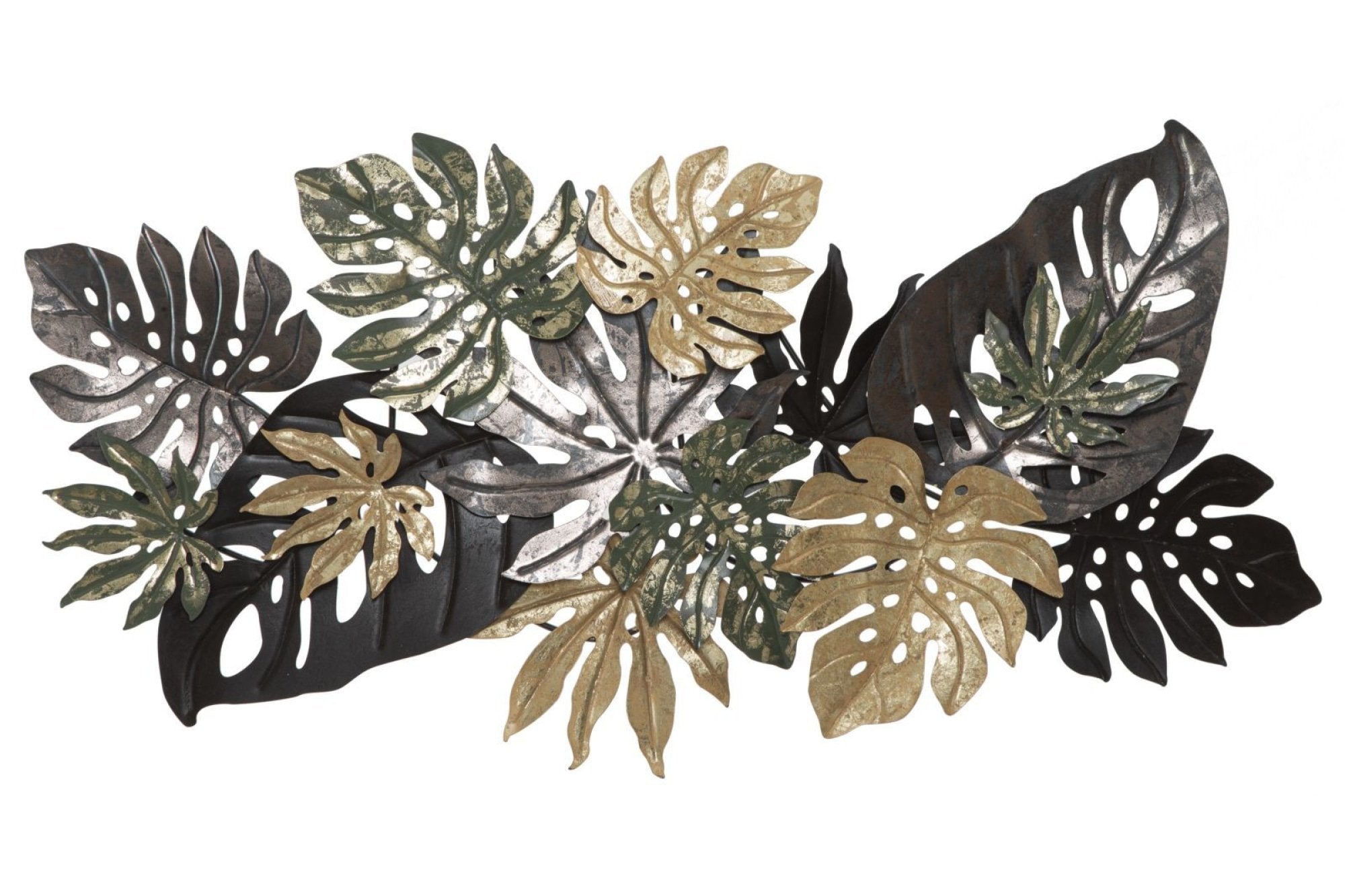 3D Antique Leaf Fali dekoráció, Mauro Ferretti, 133x67 cm, vas