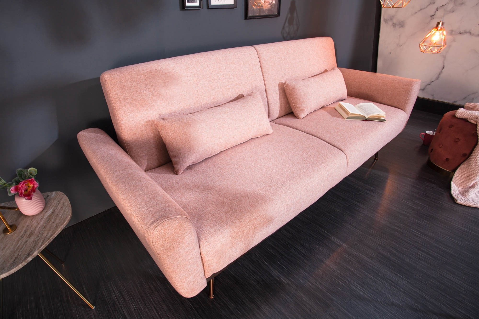 Invicta bellezza rózsaszín szövet kanapé