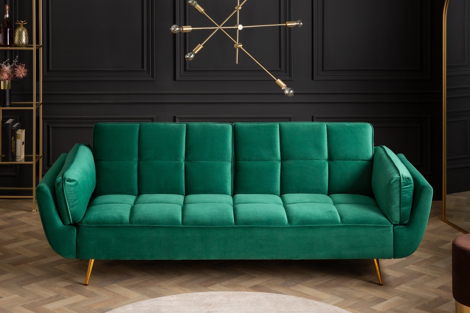Invicta boutique zöld bársony kanapéágy