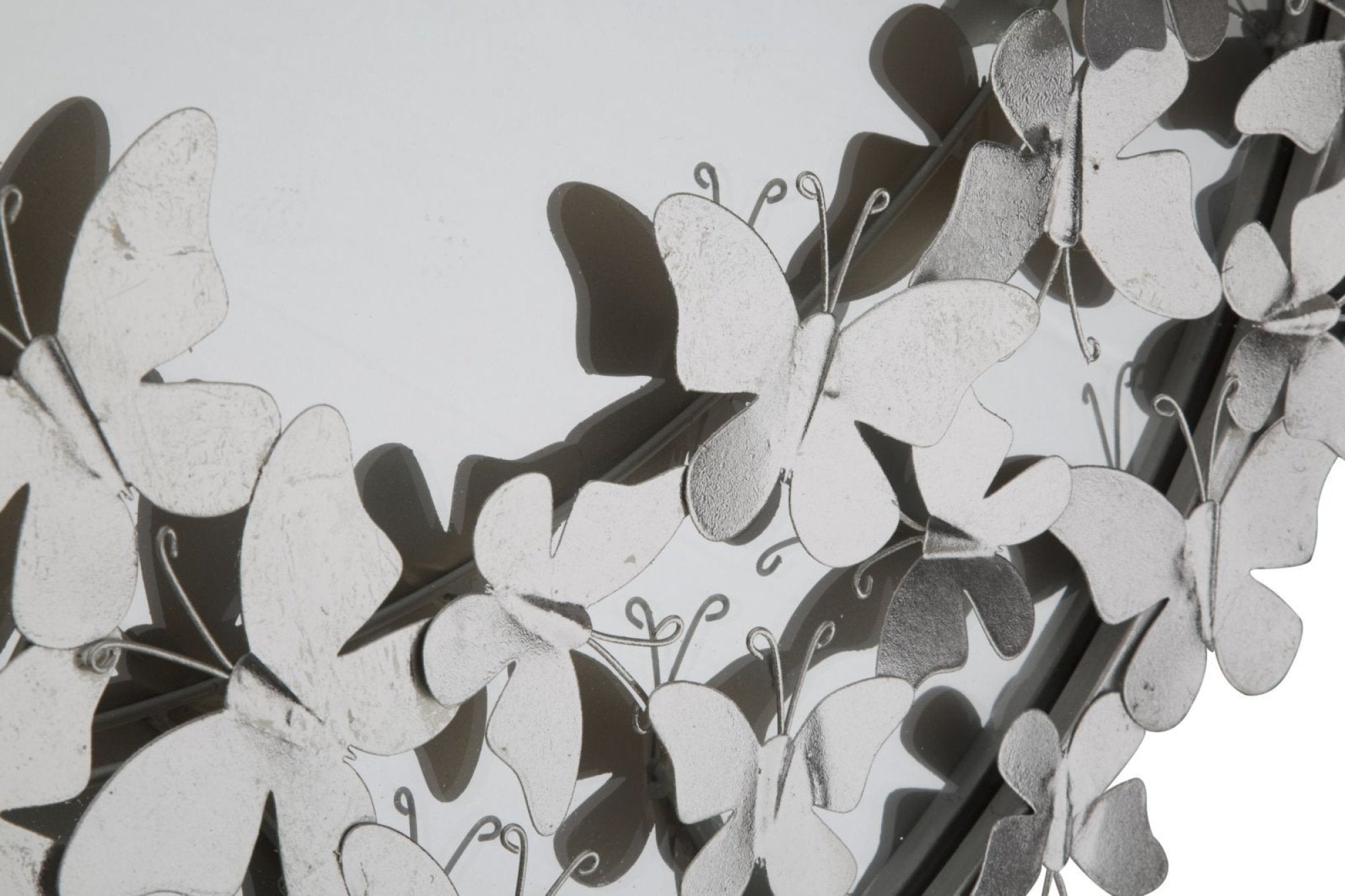Mauro ferretti butterfly i ezüst és tükröződő vas falitükör