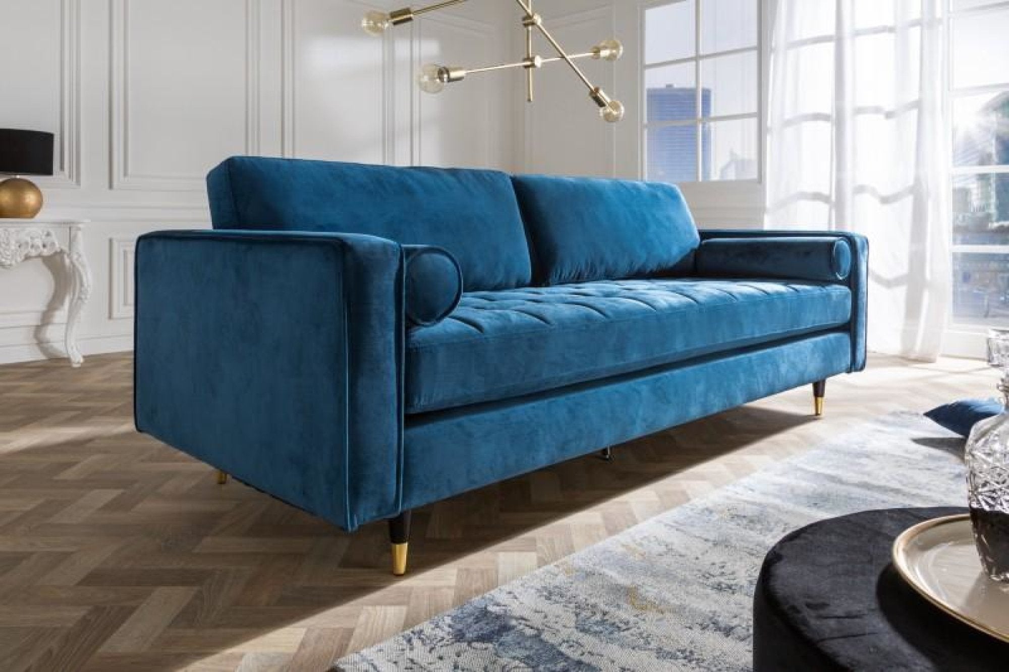 Invicta cozy velvet kék kanapé