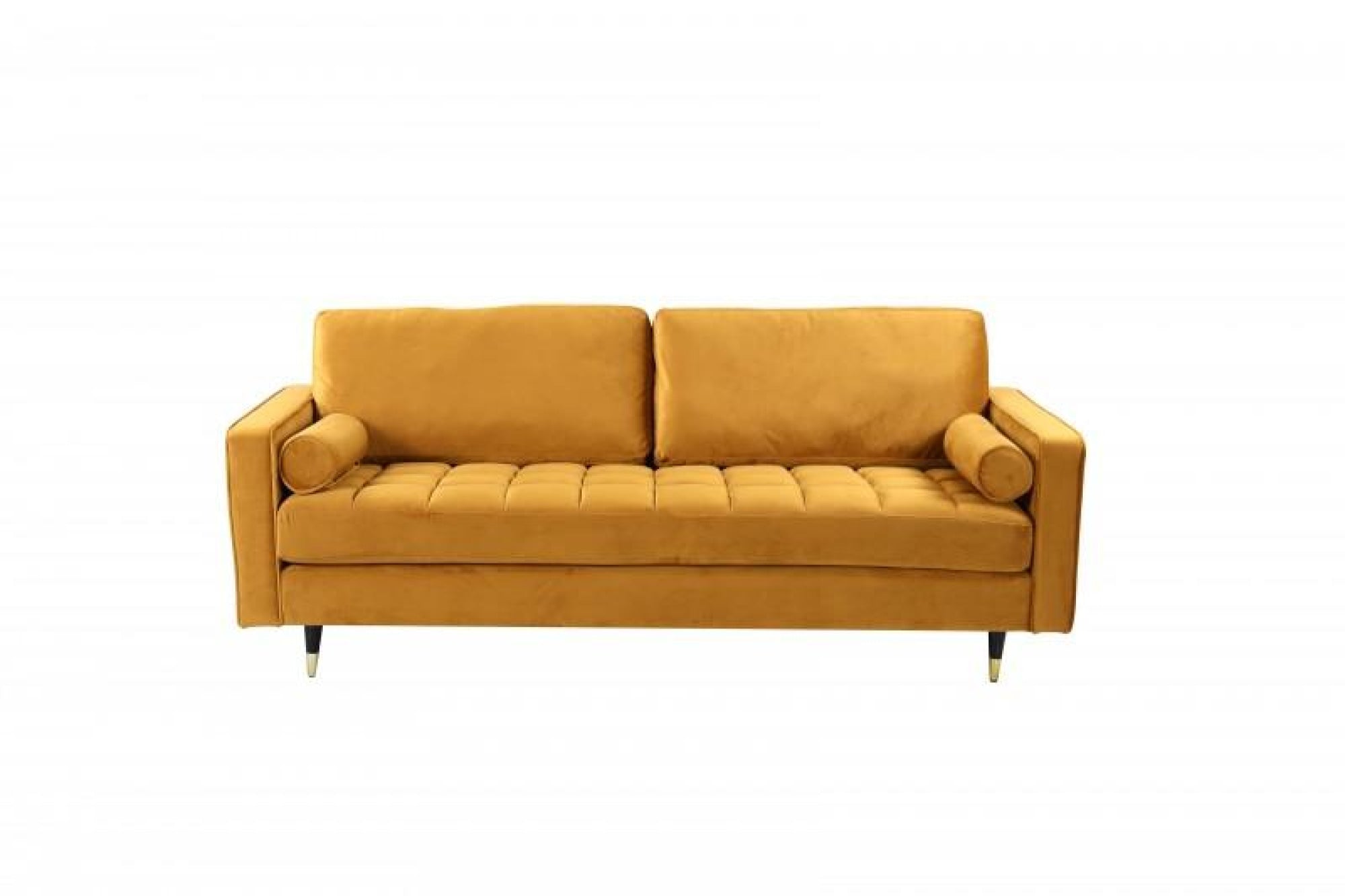 Invicta cozy velvet sárga bársony kanapé