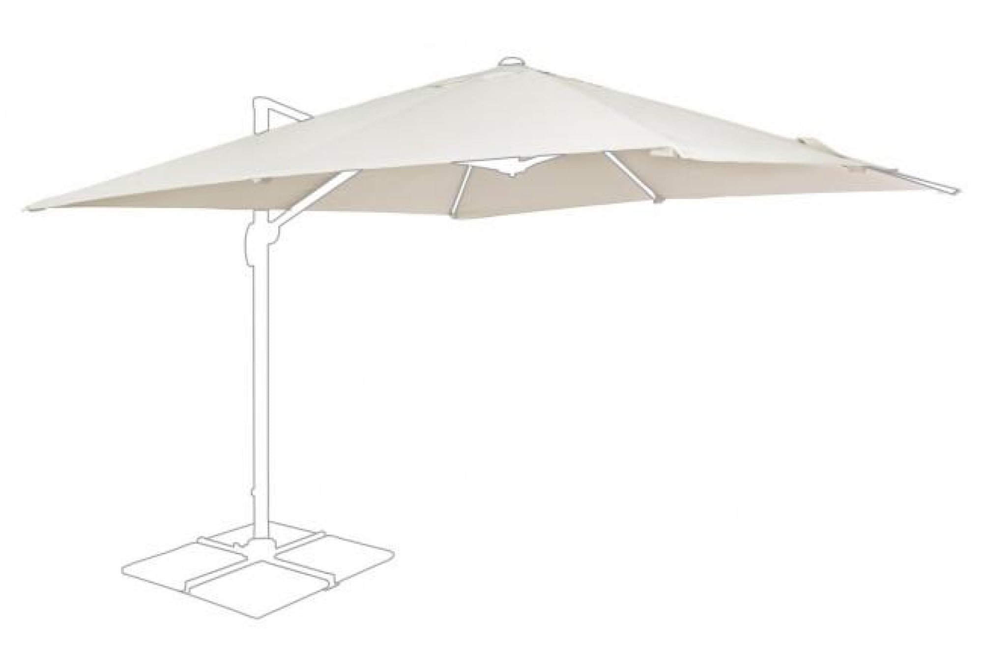 DALLAS II bézs napernyő - Csak ernyő