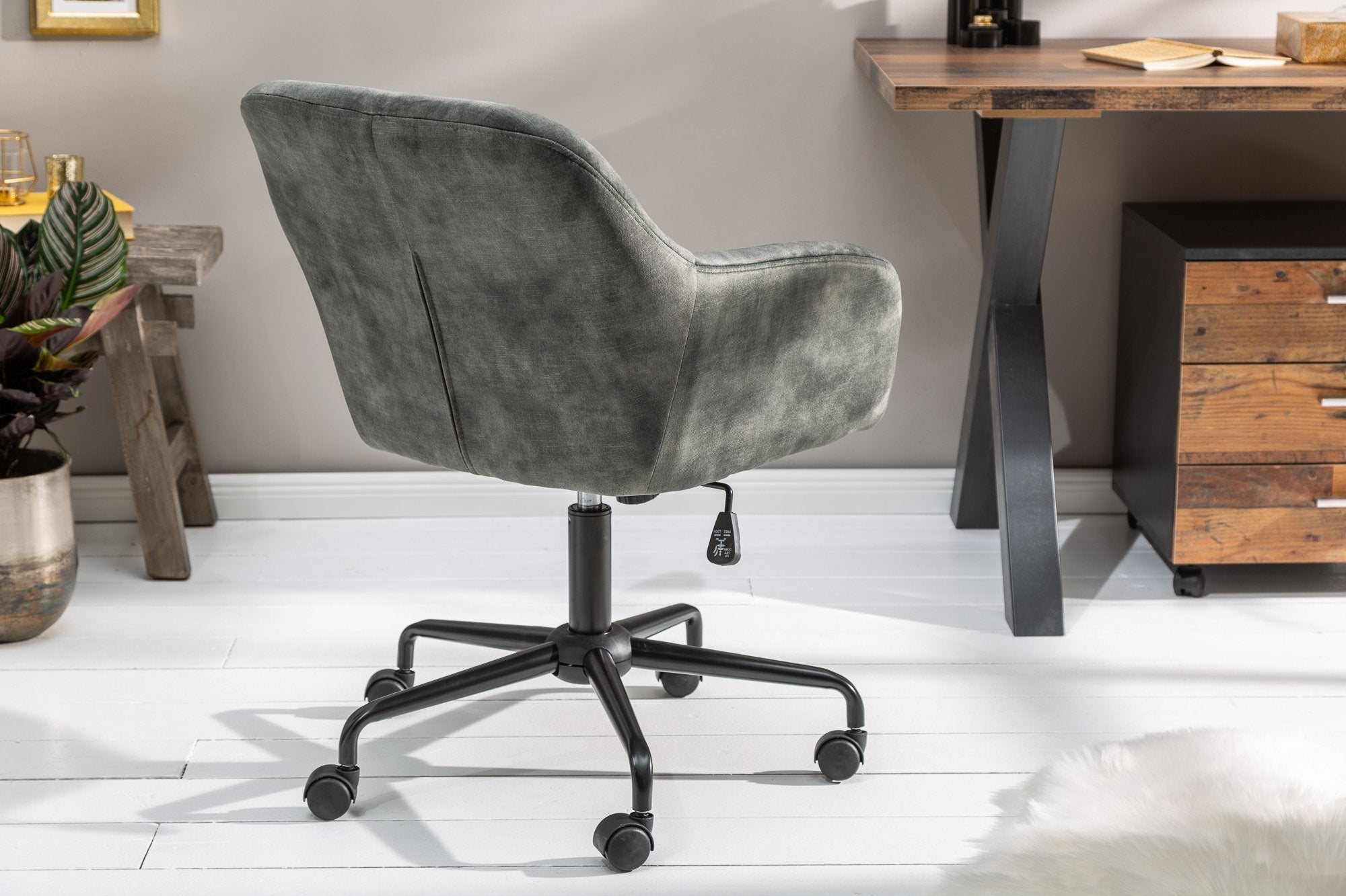 Invicta dutch comfort szürke bársony irodai szék