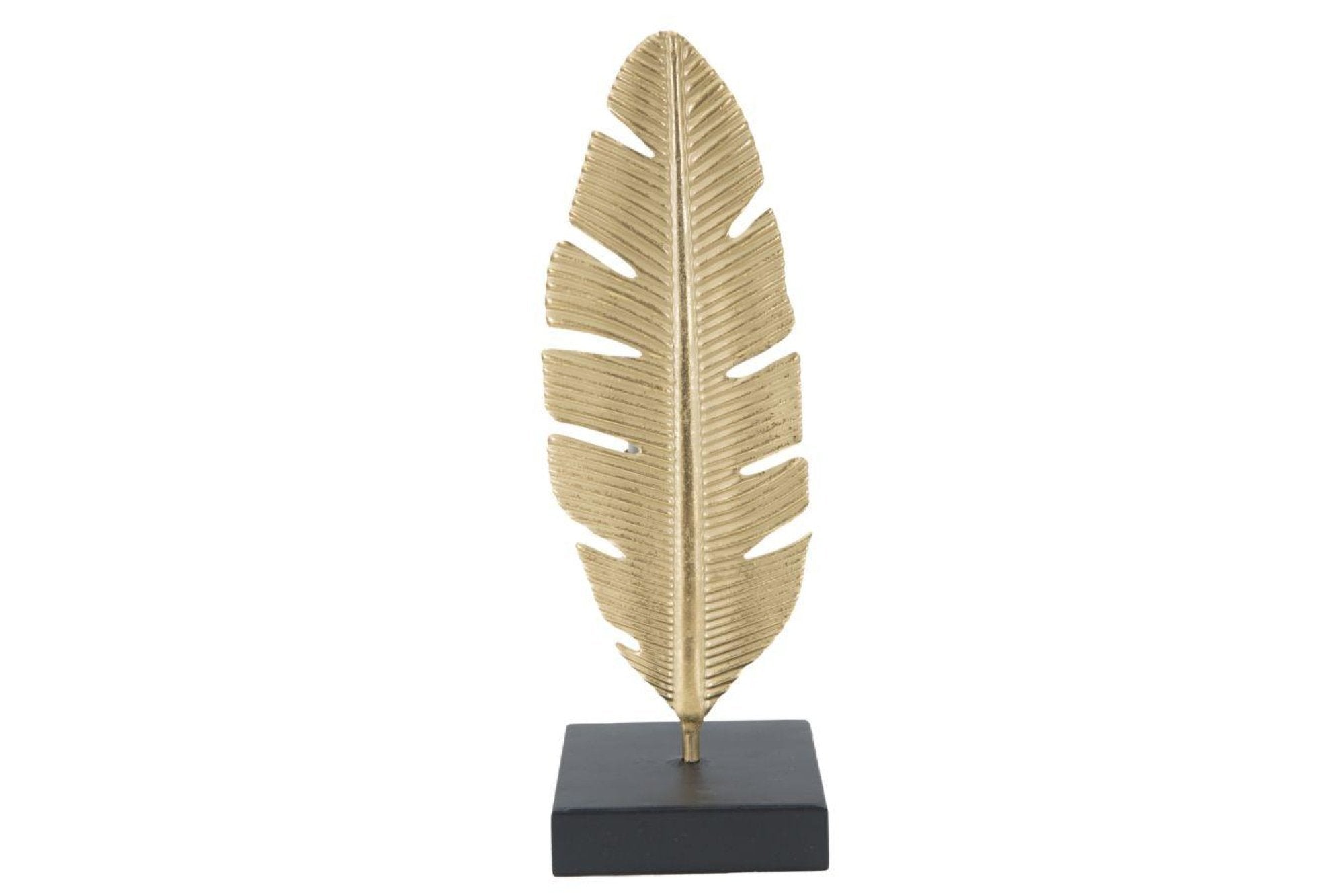 Feather aranyszínű dekorációs gyertyatartó, magasság 30 cm - Mauro Ferretti
