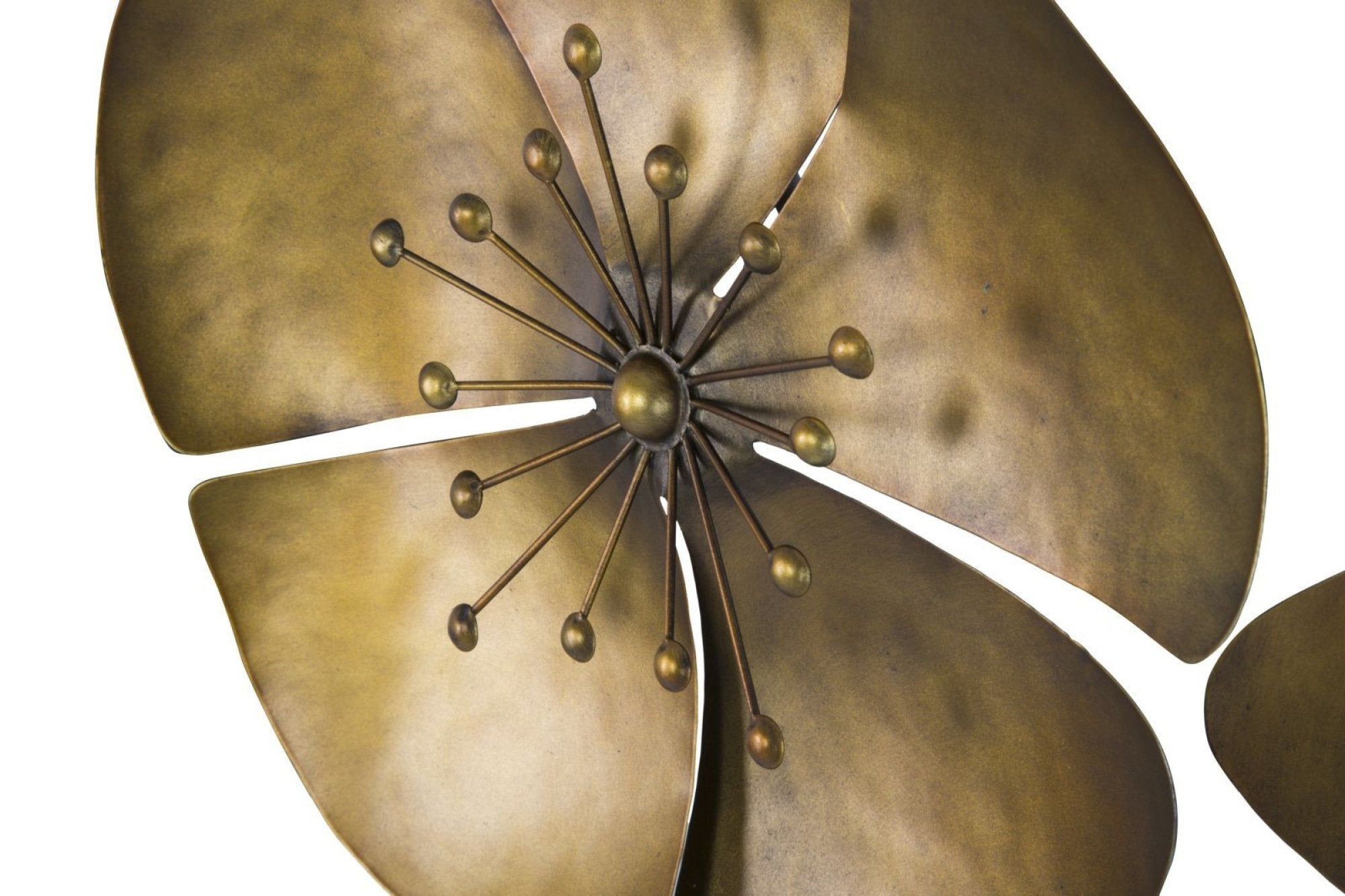 Mauro Ferretti FLOWER GOLDY V bronz vas fali dekoráció