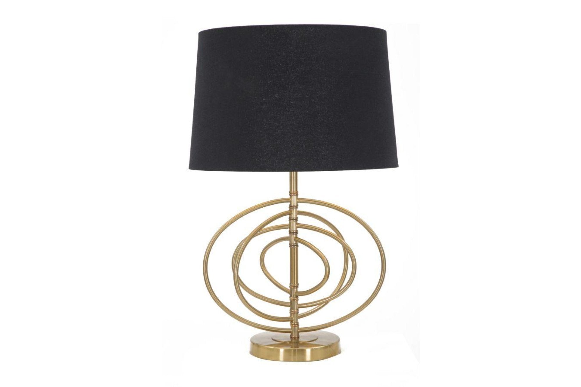 Mauro ferretti glam fluy fekete és arany vas asztali lámpa