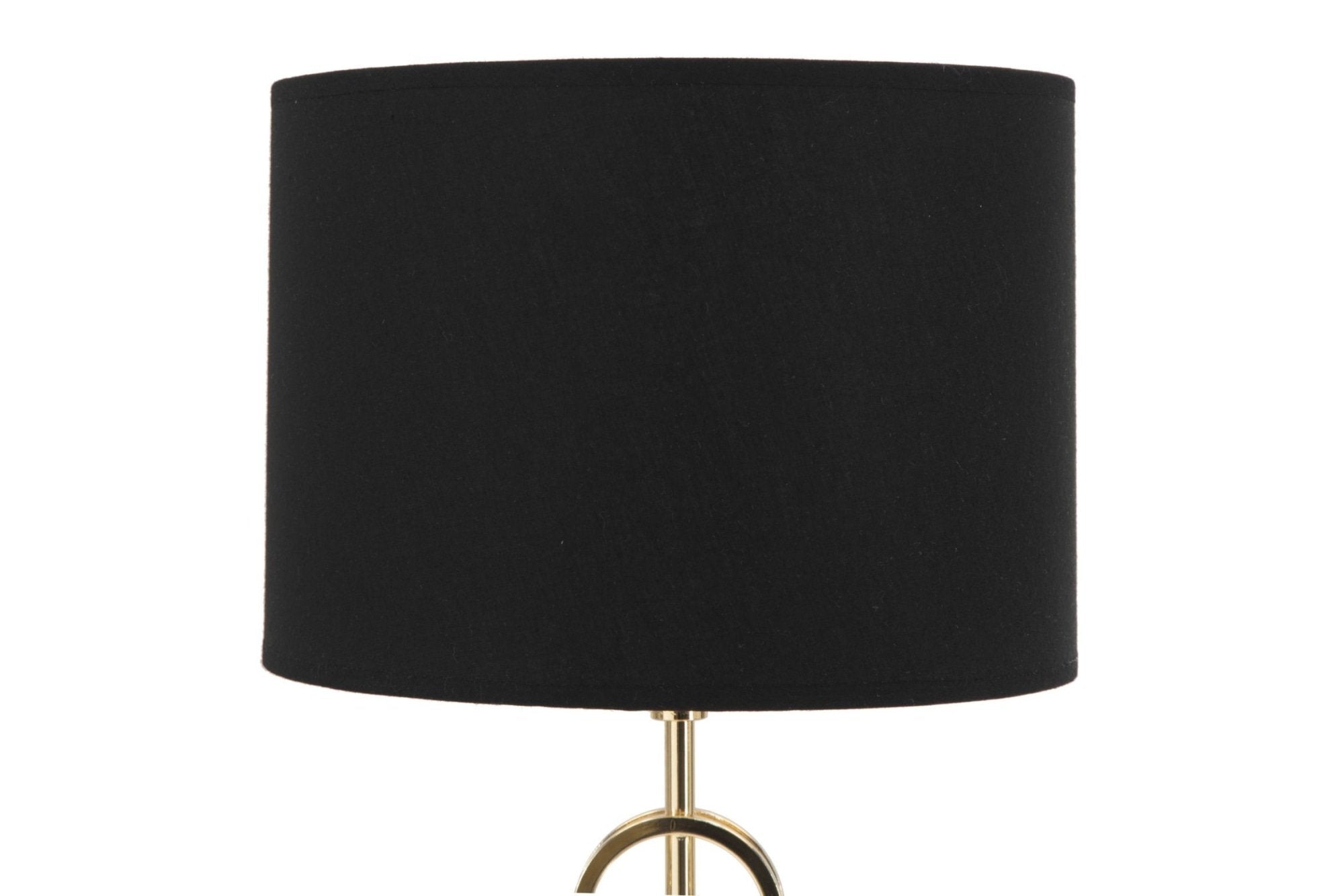 Mauro ferretti glam rings fekete és arany vas asztali lámpa