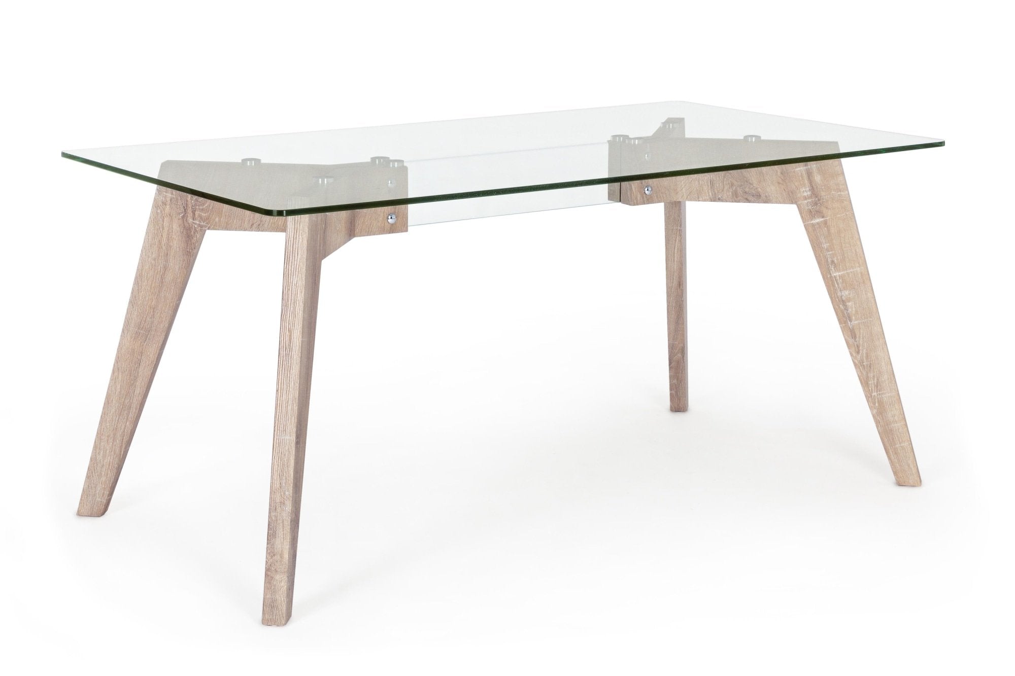 Aryan Kenya Asztal, Bizzotto, 160 x 90 x 76 cm, MDF/edzett üveg