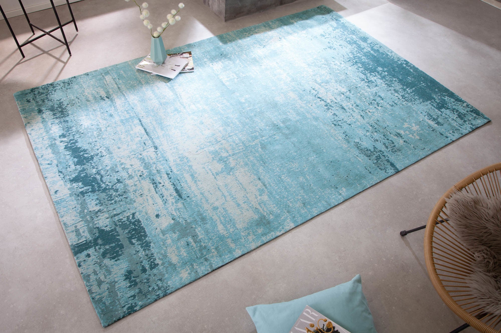 Invicta modern art türkiz szövet szőnyeg 240cm