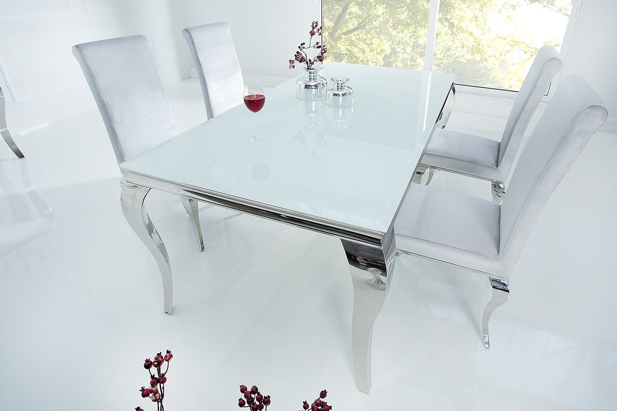 Invicta modern barock fehér étkezőasztal 180cm