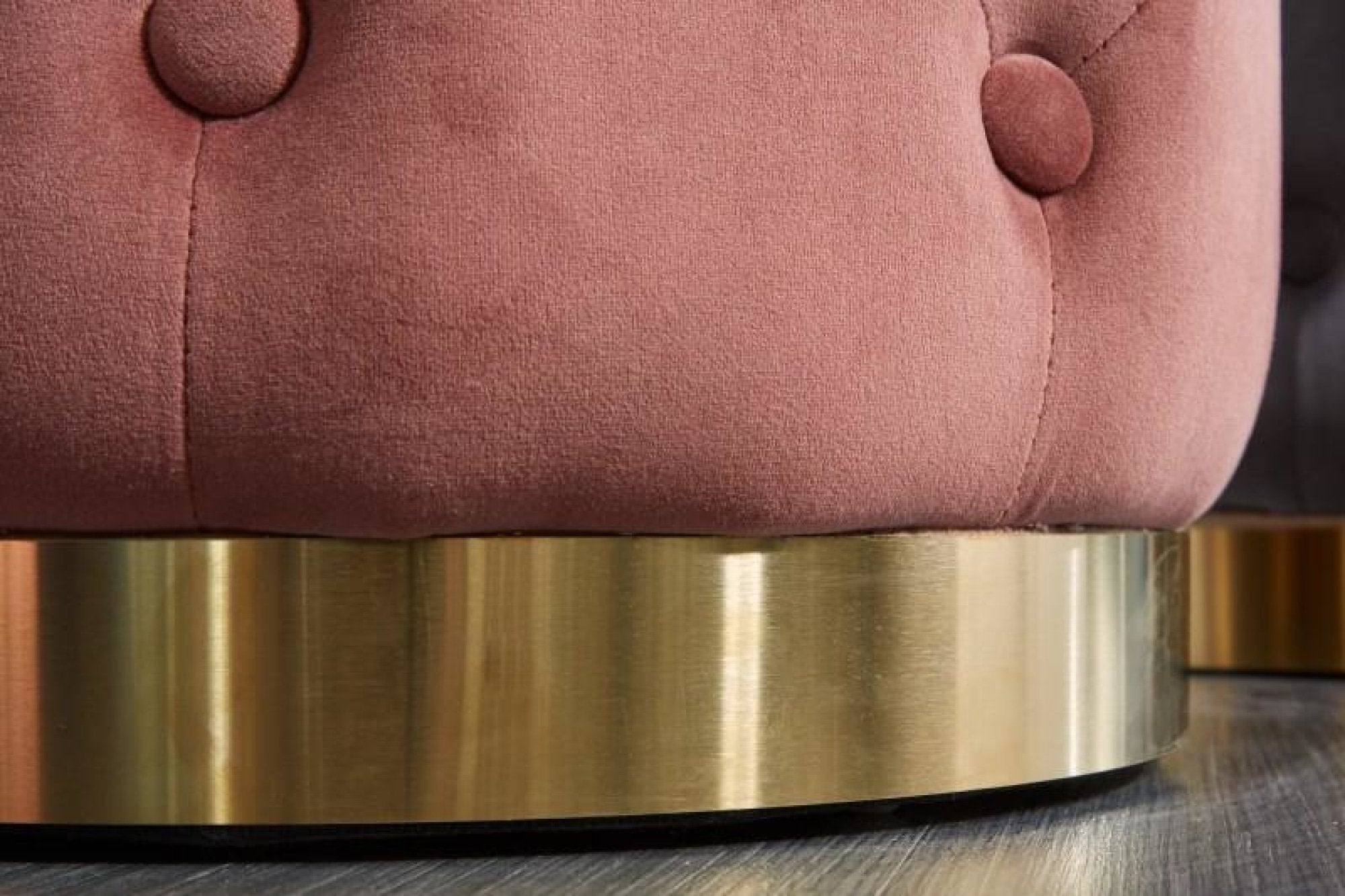 Invicta modern barock rózsaszín és arany puff 38cm
