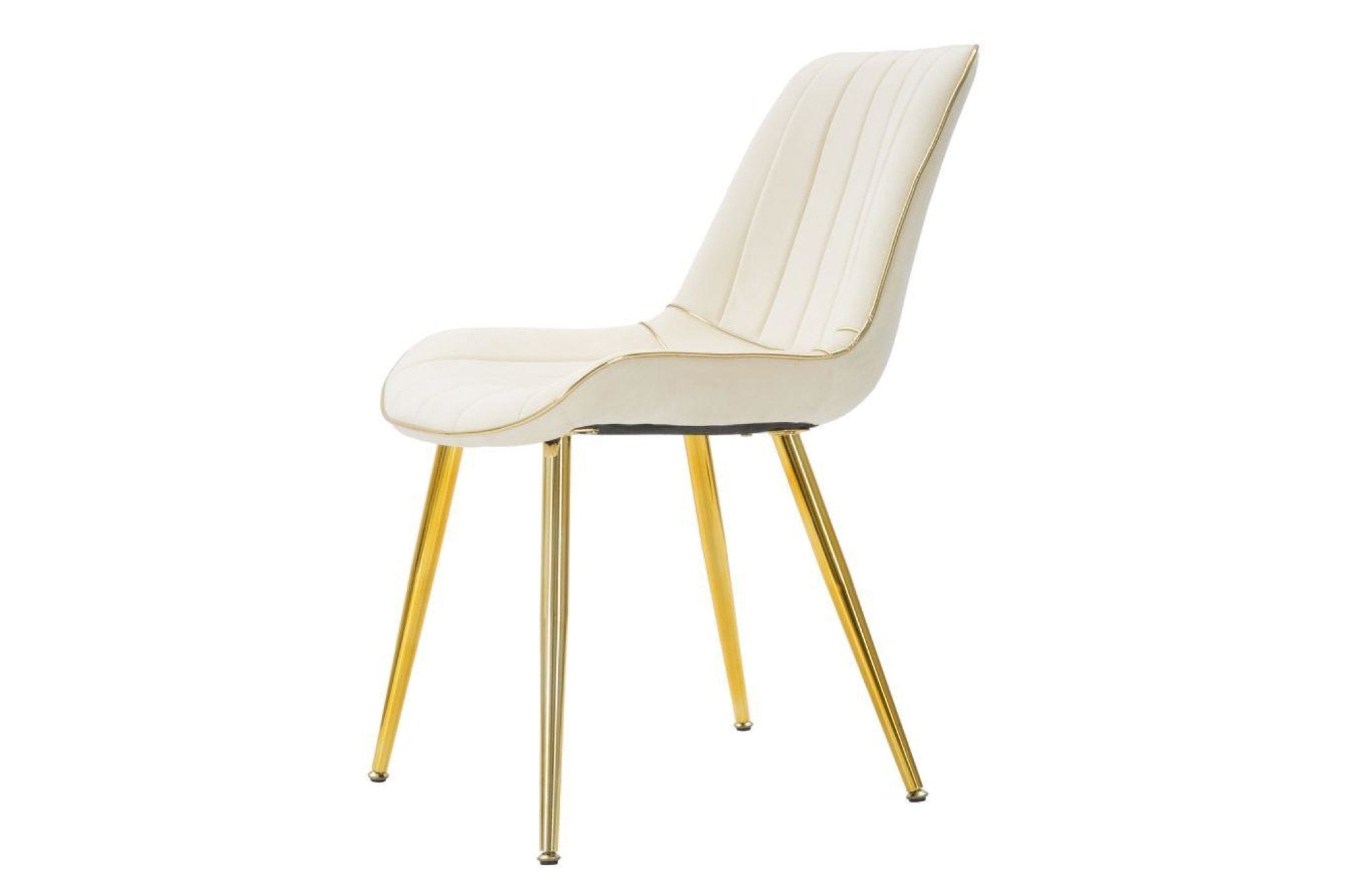 Mauro ferretti paris fehér és arany bársony szék - 2 db