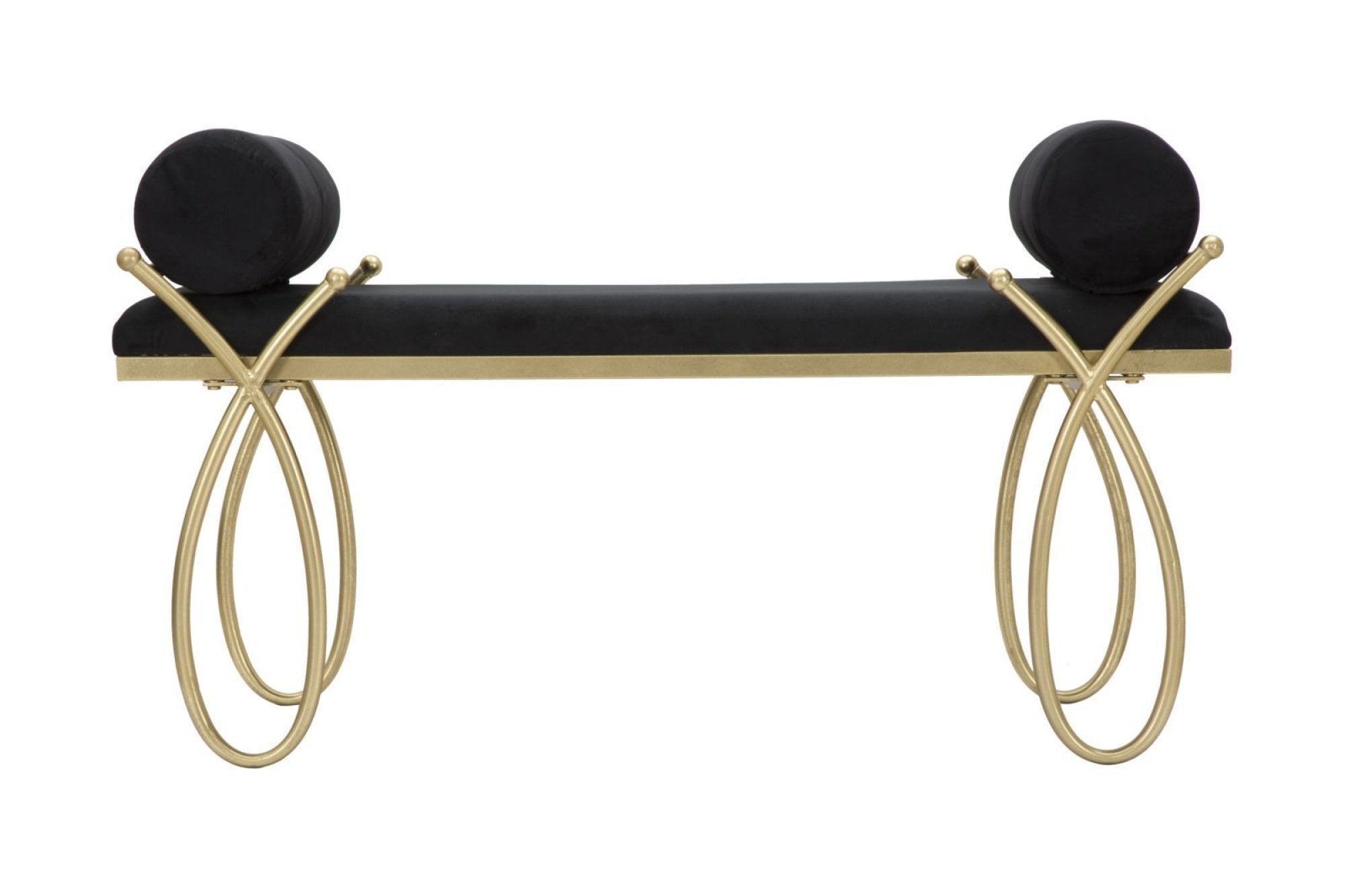 Mauro ferretti ribbion fekete és arany polyester bársony ülőpad