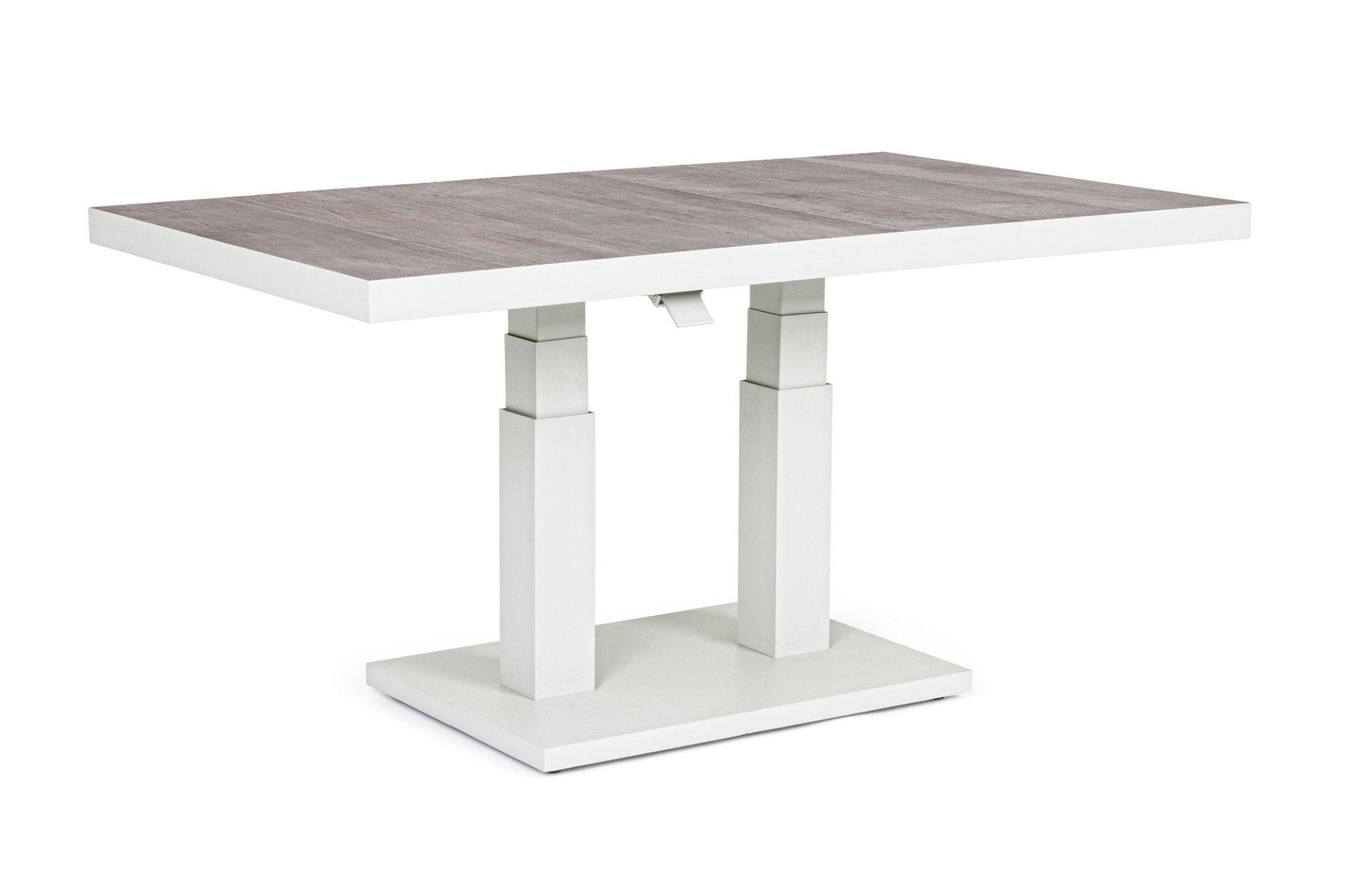Truman Kerti állítható asztal, Bizzotto, 140 x 82 x 49-72 cm, alumínium, kerámia asztallap, szürke