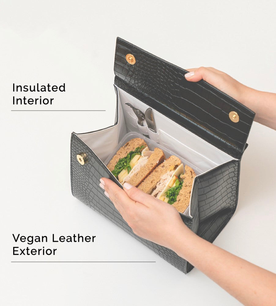 The lunchbox reinvented. #adultlunchbox #modernpicnic #veganleather  #insulatedlunchbag