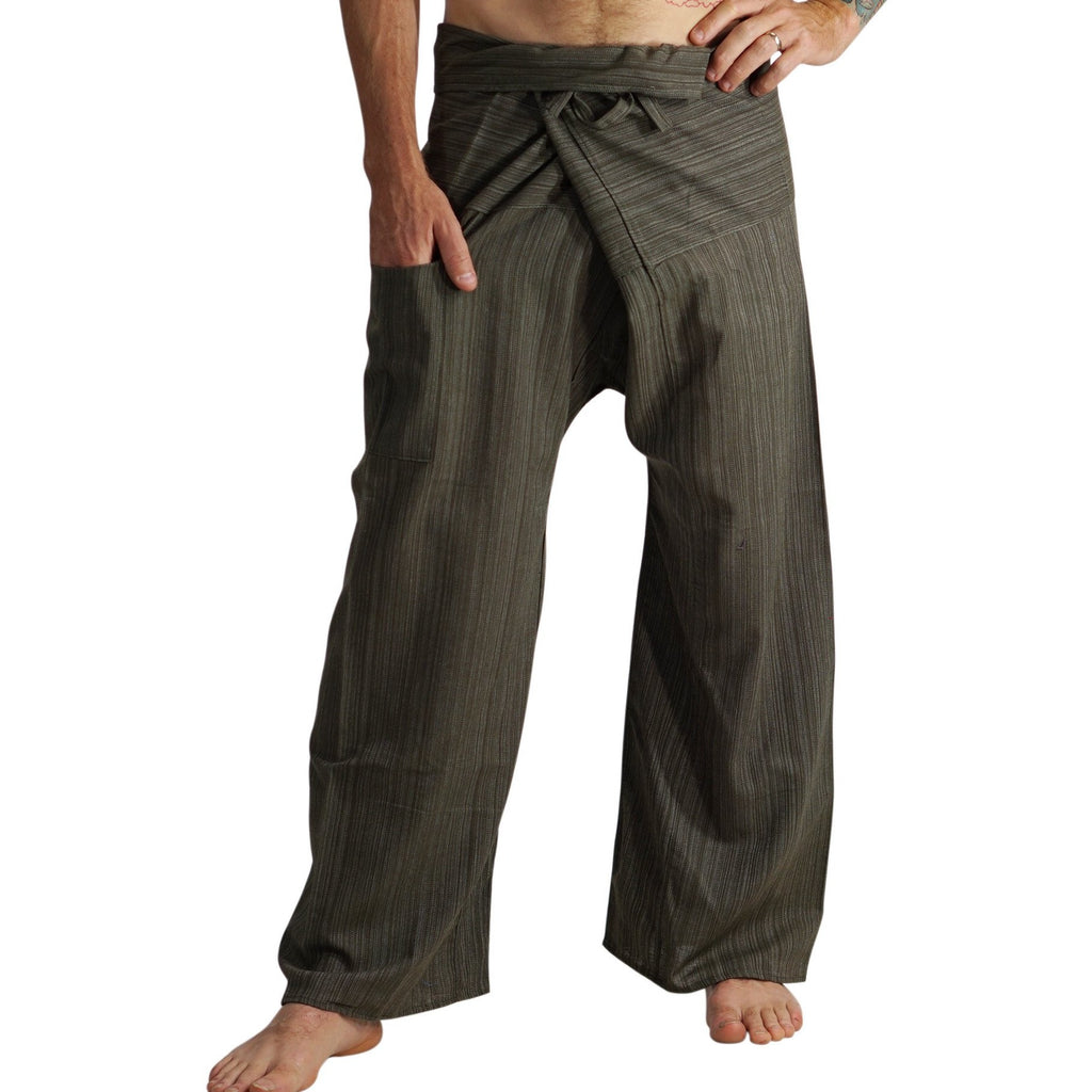 Thai Fisherman Pants - Striped Green – Zootzu Garb