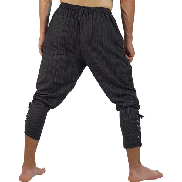 Ankle Cuff Medieval Pants - Striped Black – Zootzu Garb