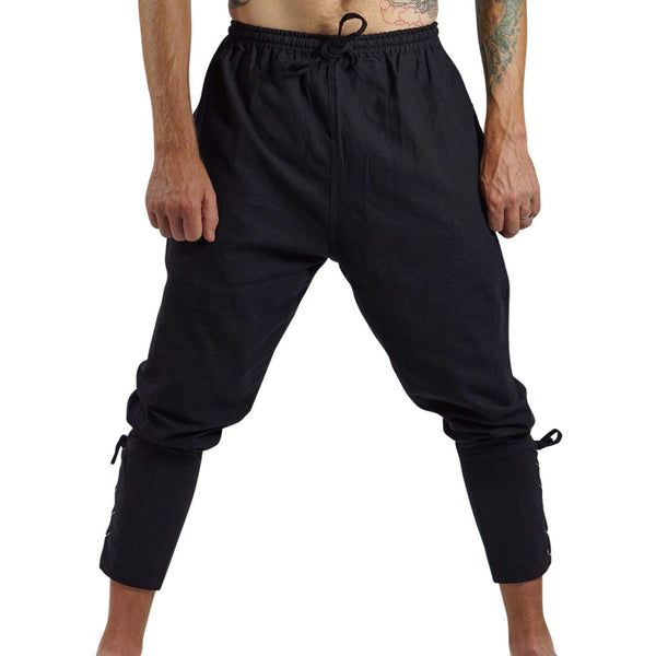 Ankle Cuff Medieval Pants - Black – Zootzu Garb