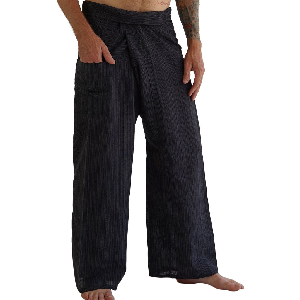 'Thai Fisherman Pants' - Striped Black – Zootzu Garb