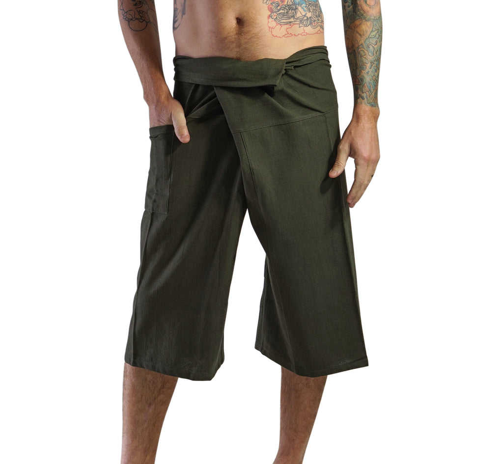 Short Thai Fisherman Pants - Green – Zootzu Garb