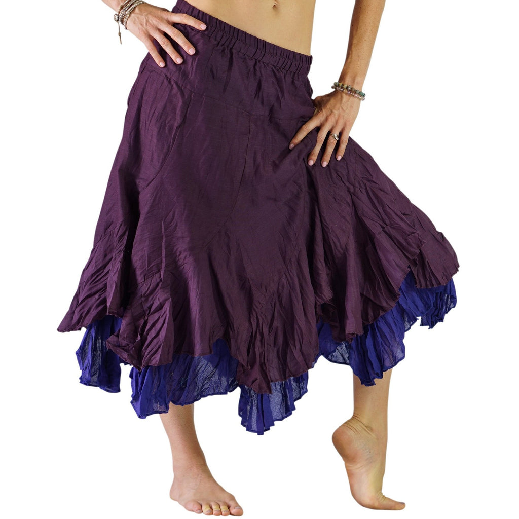'Two Layer' Renaissance Skirt - Dark Purples – Zootzu Garb