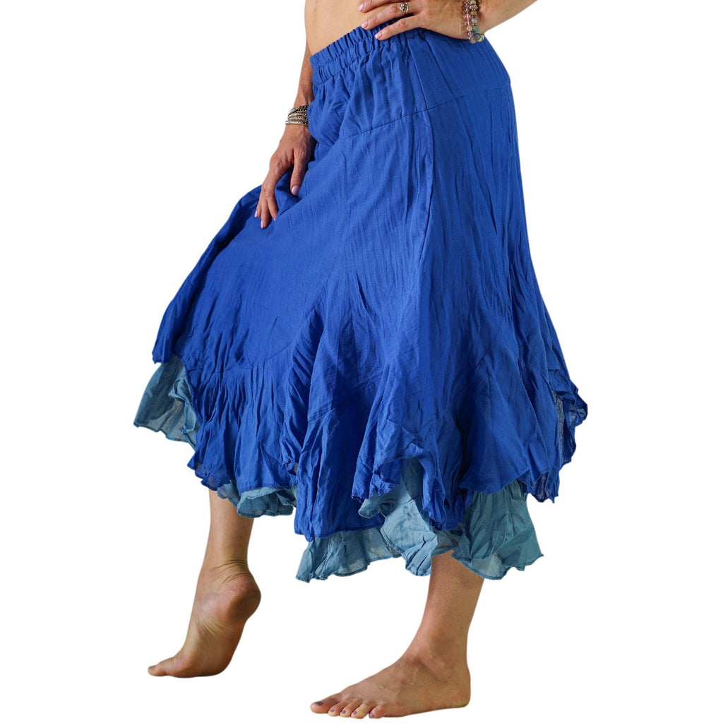'Two Layer' Renaissance Skirt - Blue – Zootzu Garb