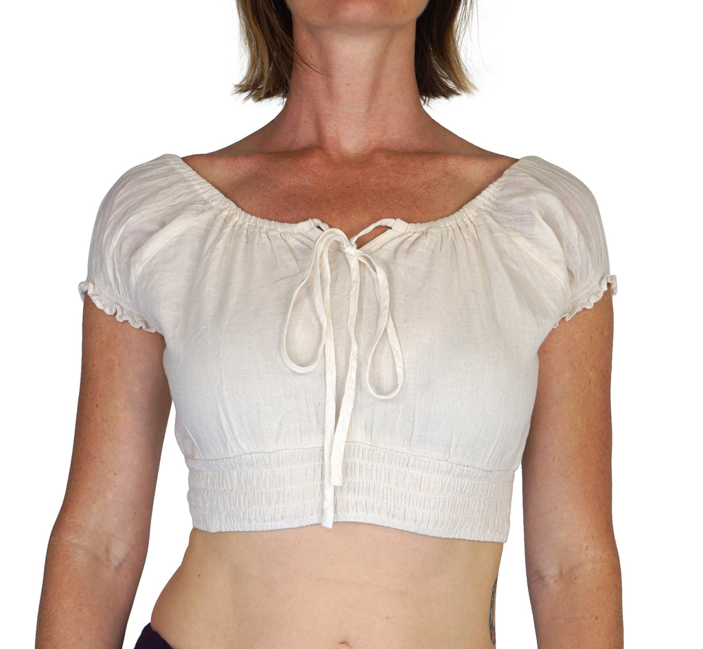 Peasant Crop Top' Belly Showing Blouse 