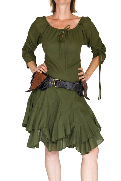 'Bonny Dress' Womens Renaissance Gown Pirate Costume - Green – Zootzu Garb