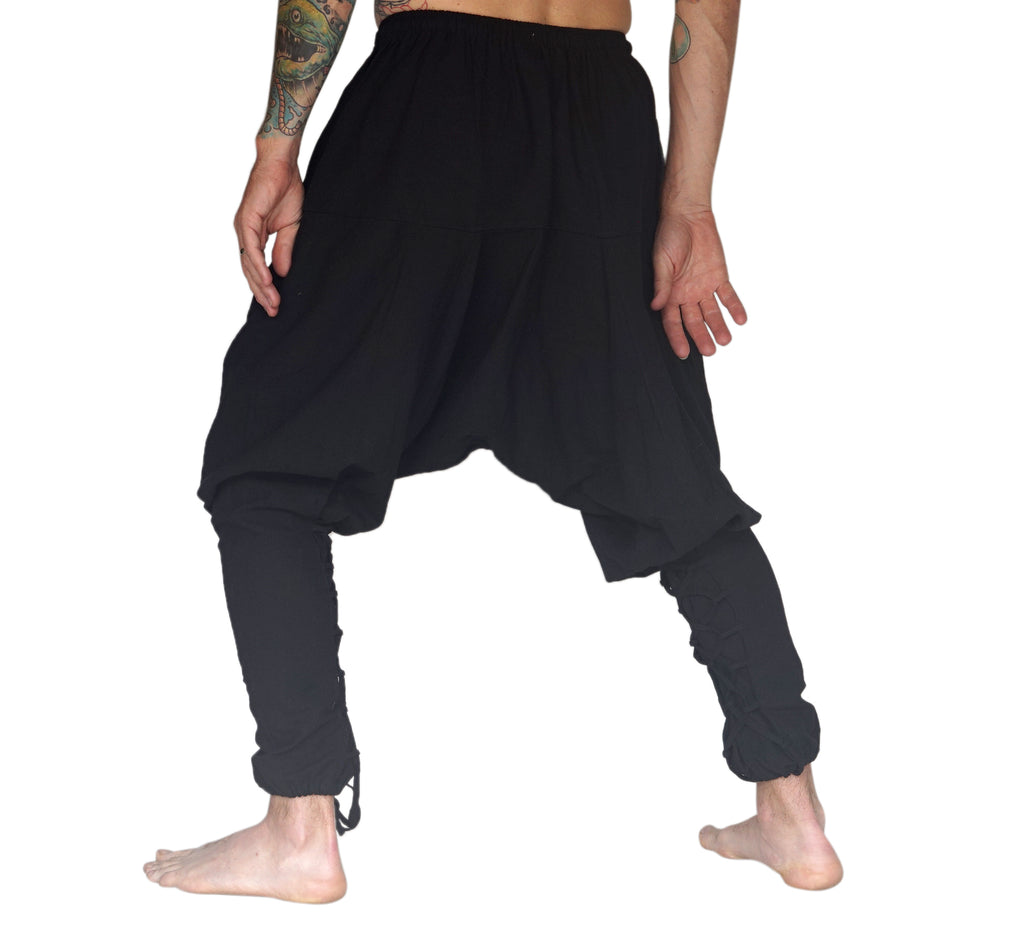 'Scallywag' Pants, Pirate, Harem, Jester - Solid Black – Zootzu Garb