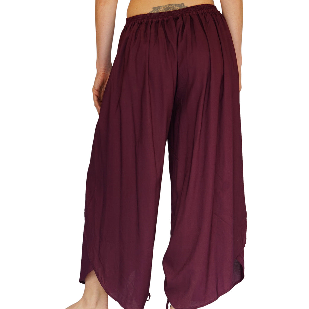 'Split Pants' Rayon, harem womens pirate pants - Dark Purple – Zootzu Garb